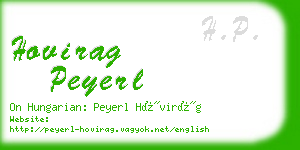 hovirag peyerl business card